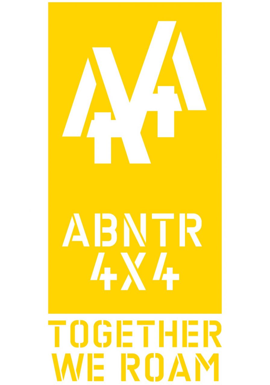 2 Stück große "ABNTR4X4" Aufkleber für Fahrzeugtüren "gelb"